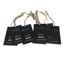 Recyclable custom brand logo size  swing tag clothing tags with straw string